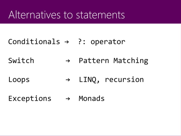 Functional Programming in C# and F# | PPT
