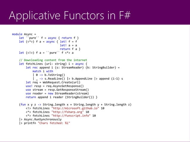 Functional Programming in C# and F# | PPT