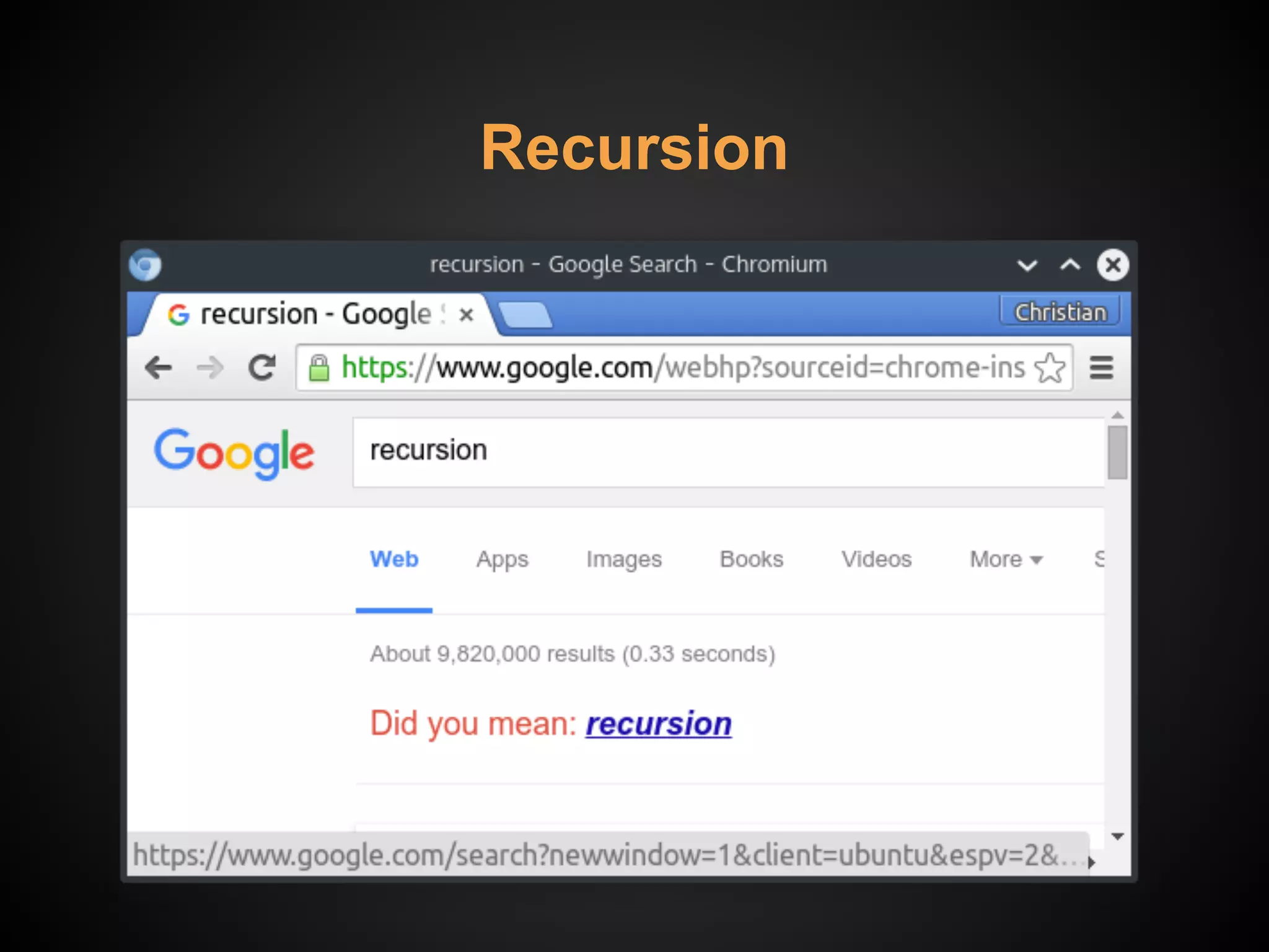 Recursion
 