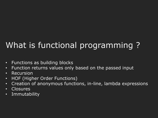 Functional programming in C# | PPT