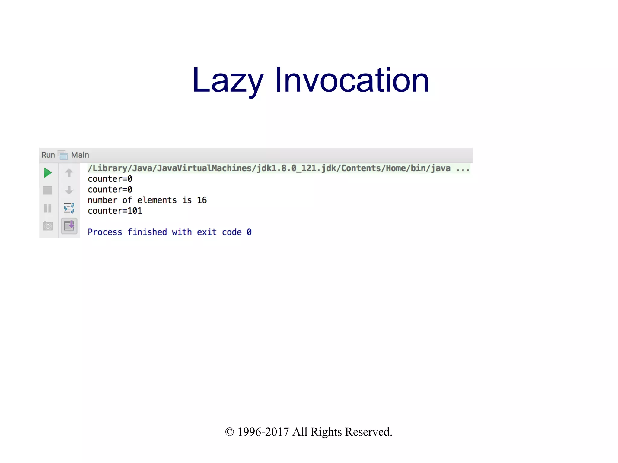 © 1996-2017 All Rights Reserved. Lazy Invocation 