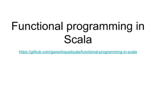 Functional programming in Scala | PPT