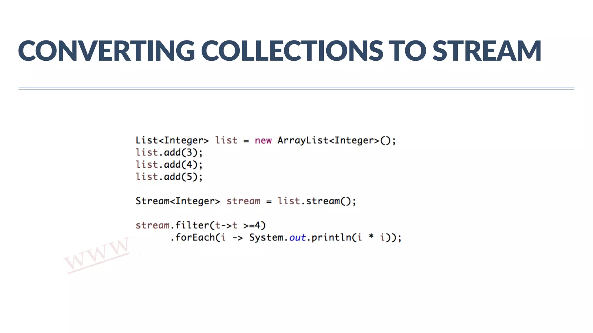 www.javathlon.com CONVERTING  COLLECTIONS  TO  STREAM 