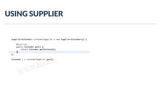 www.javathlon.com
USING  SUPPLIER
 