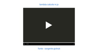 lambda calcolo in js
00:00
fonte - sorgente giuhub
 