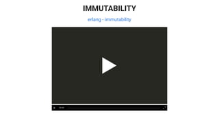 IMMUTABILITY
erlang - immutability
00:00
 