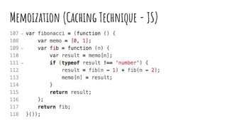 Memoization (Caching Technique - JS)
 