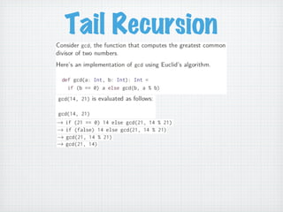 Tail Recursion
 