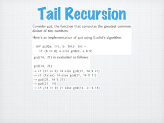 Tail Recursion
 