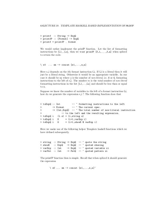 template haskell functional programming using haskell notes iitk template haskell functional programming using haskell notes iitk