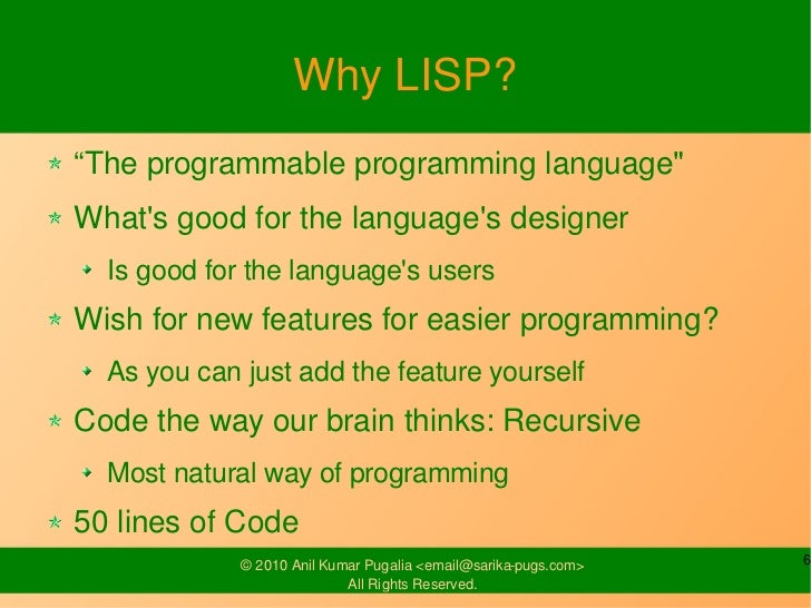 Functional Programming with LISP