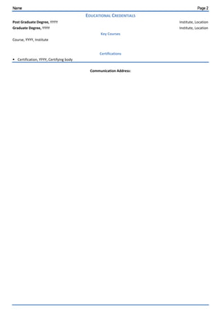 Functional resume template | PDF