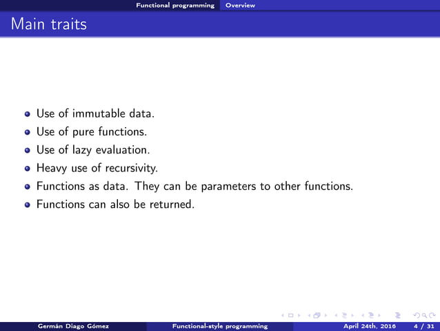 Functional style programming | PPT