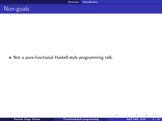 Functional style programming | PPT