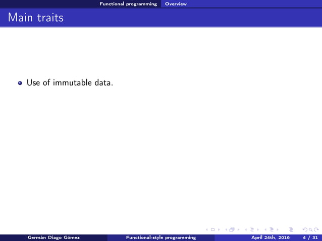 Functional style programming | PPT