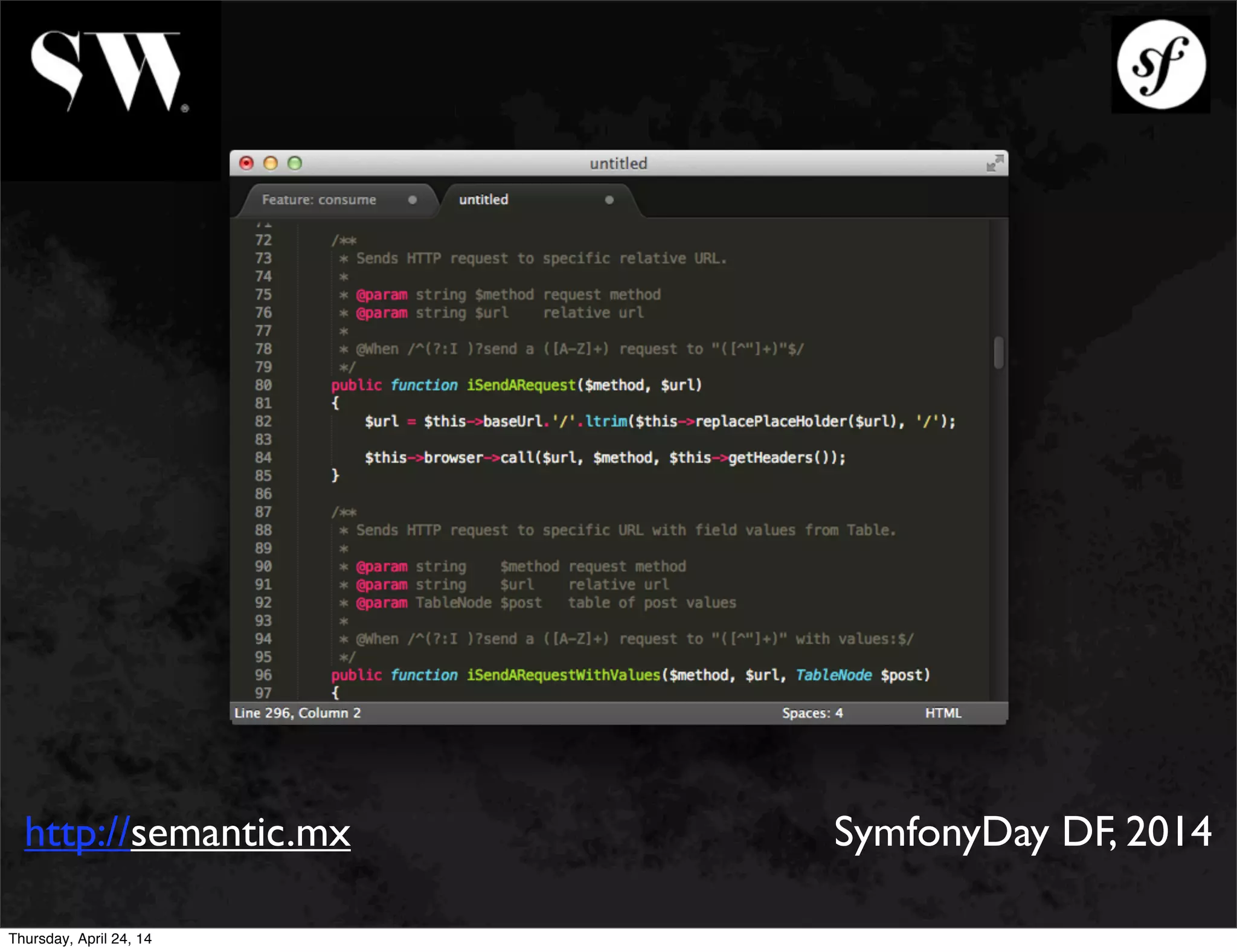 http://semantic.mx SymfonyDay DF, 2014
Thursday, April 24, 14
 