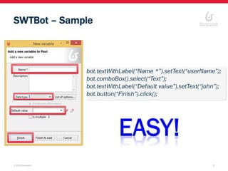 Functional Testing made easy with SWTBot for Developers and Testers | PDF