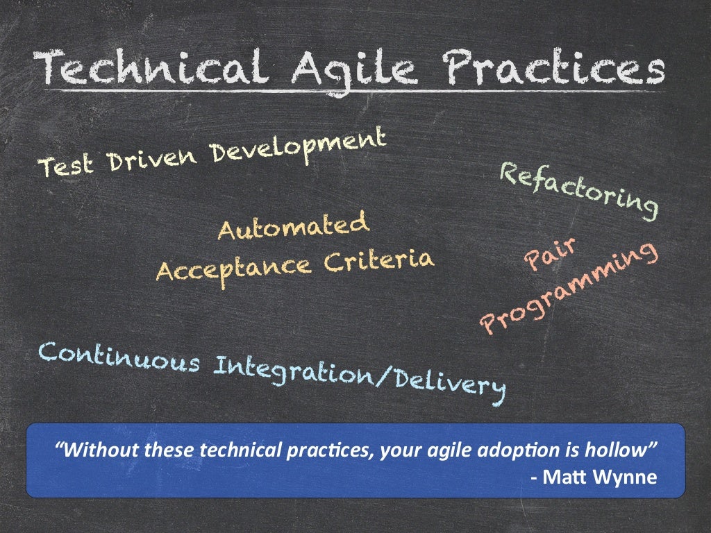 Technical Agile Practices Test Driven Technical Agile Practices Test Driven