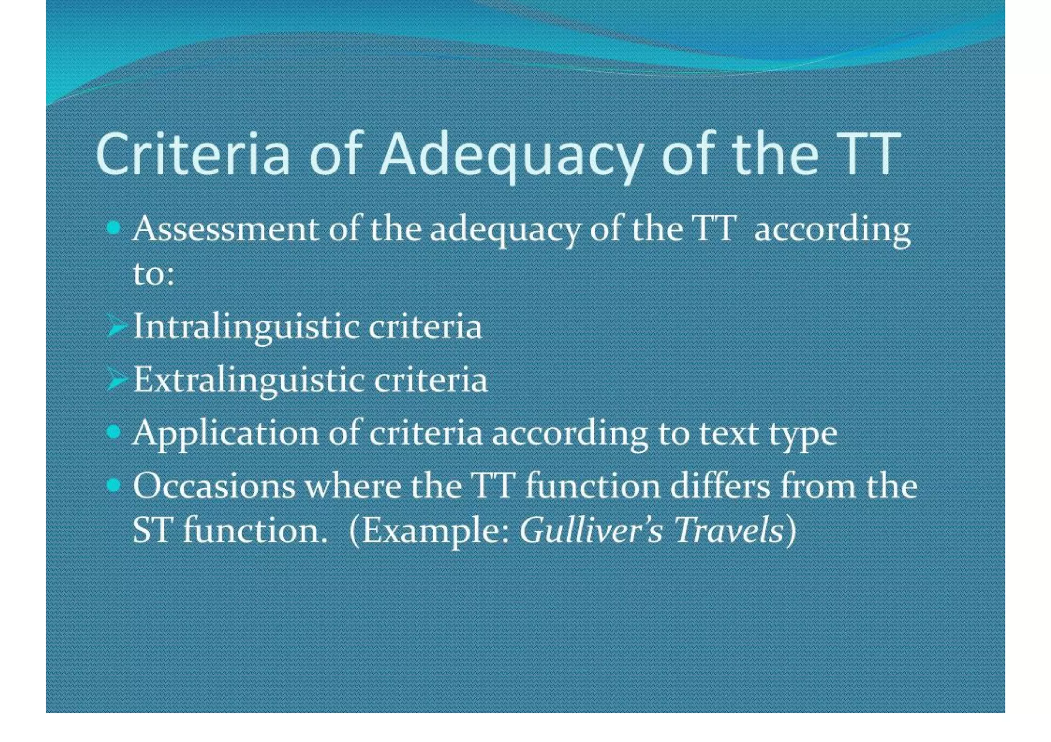 Functional Theories Of Translation