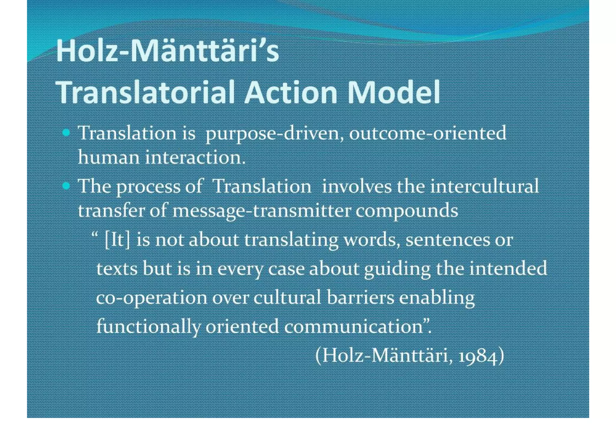 Functional Theories Of Translation