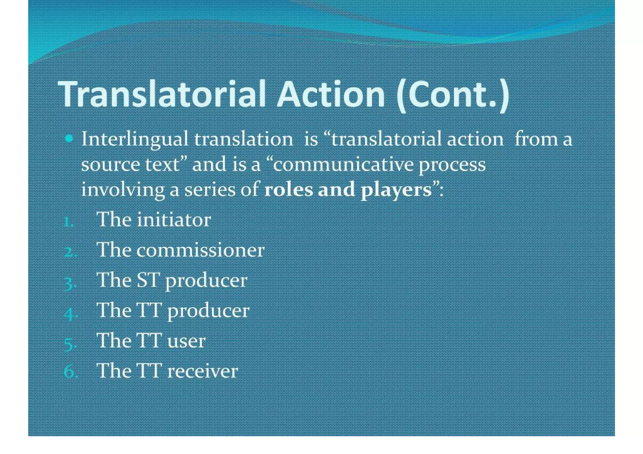 Functional Theories Of Translation