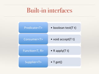 Built-in interfaces
 
