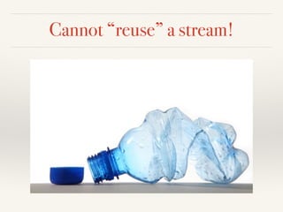 Cannot “reuse” a stream!
 