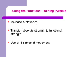 Functional training pyramids | PPT