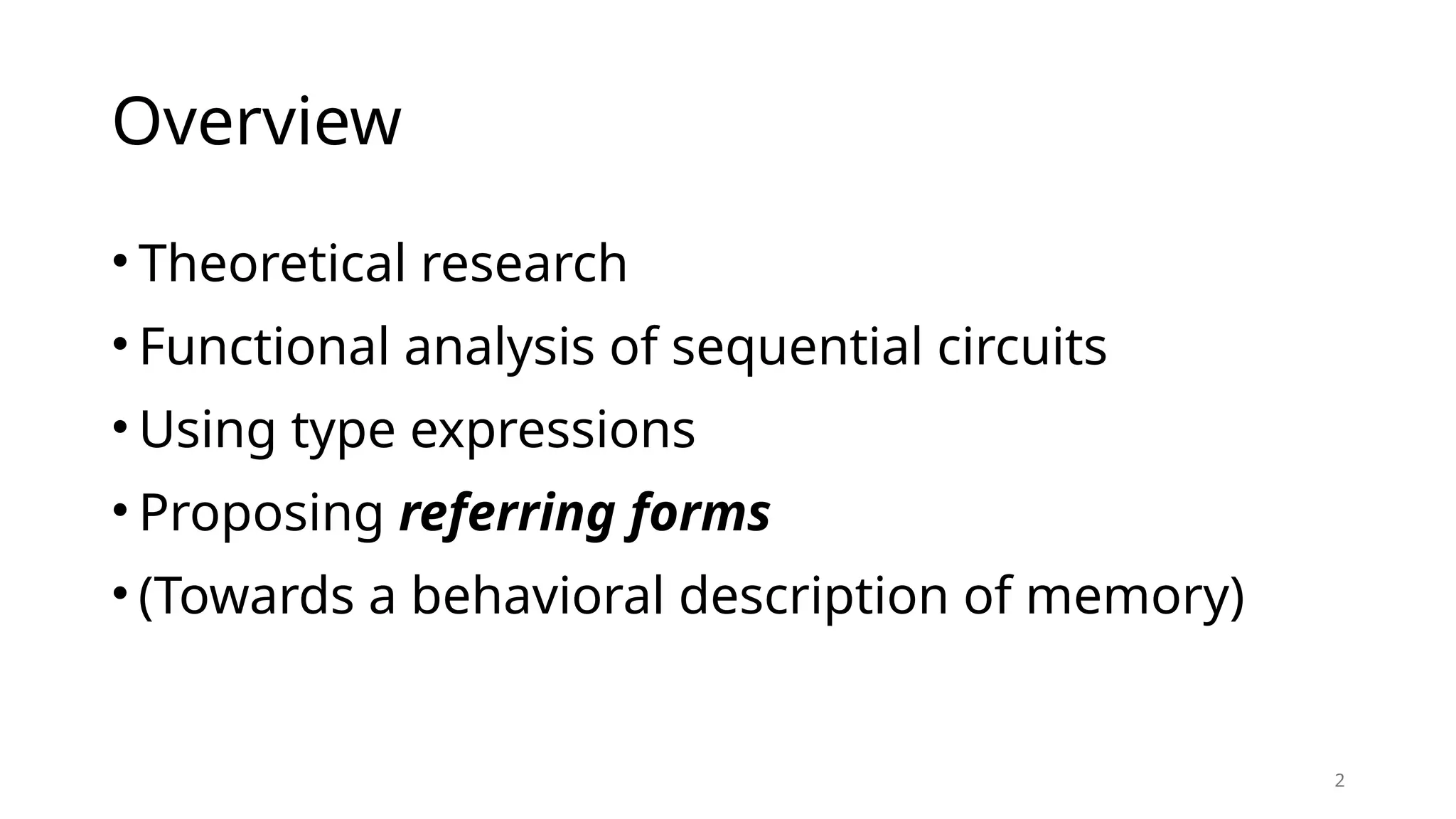 Functional Type Expressions of Sequential Circuits with the Notion of ...