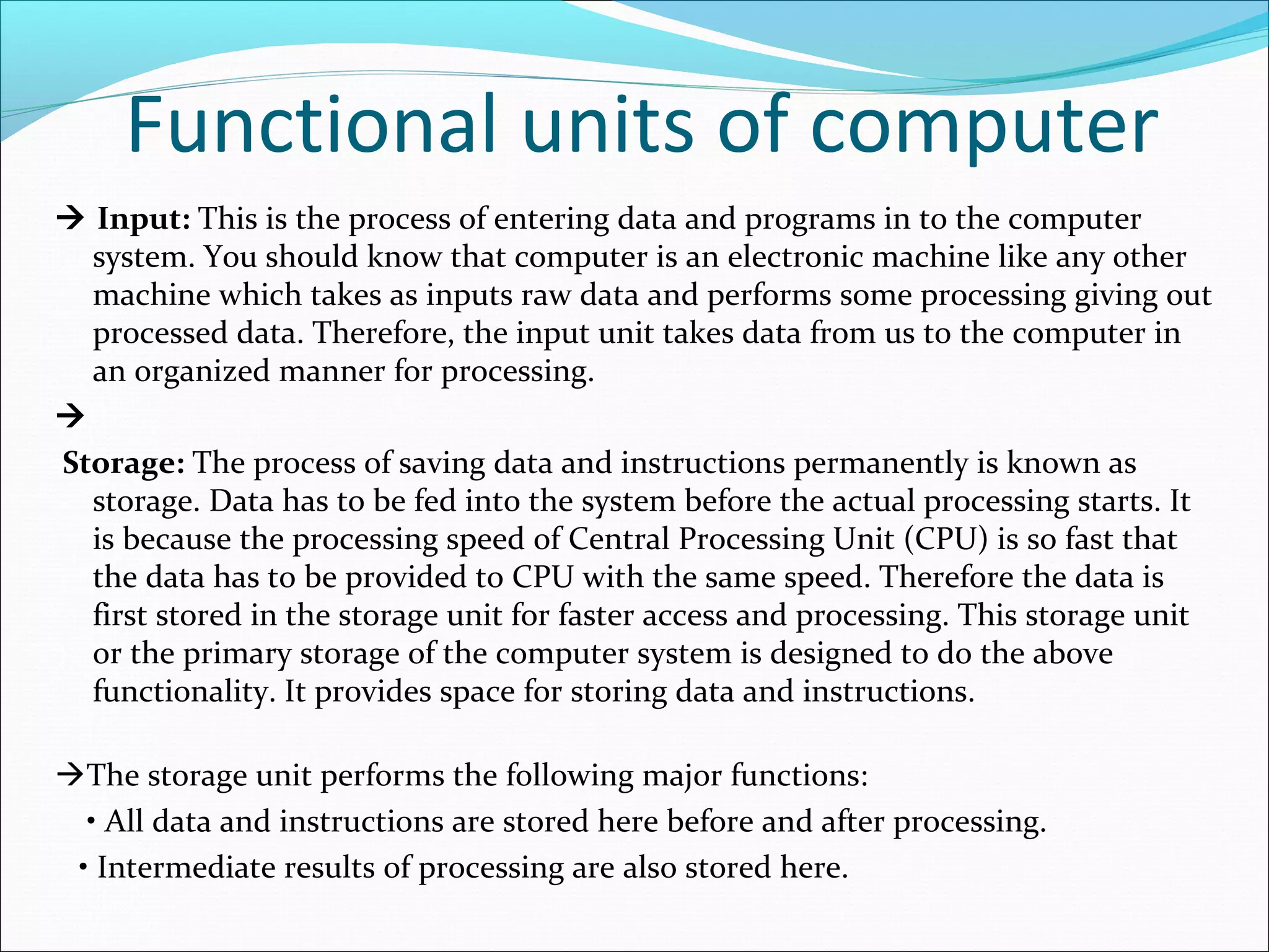 Functional units of computer | PPT
