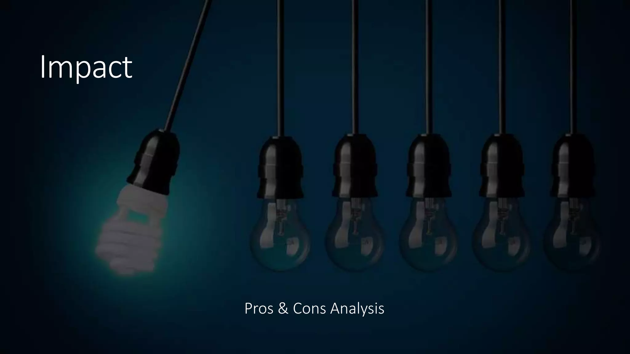 Impact
Pros & Cons Analysis
 