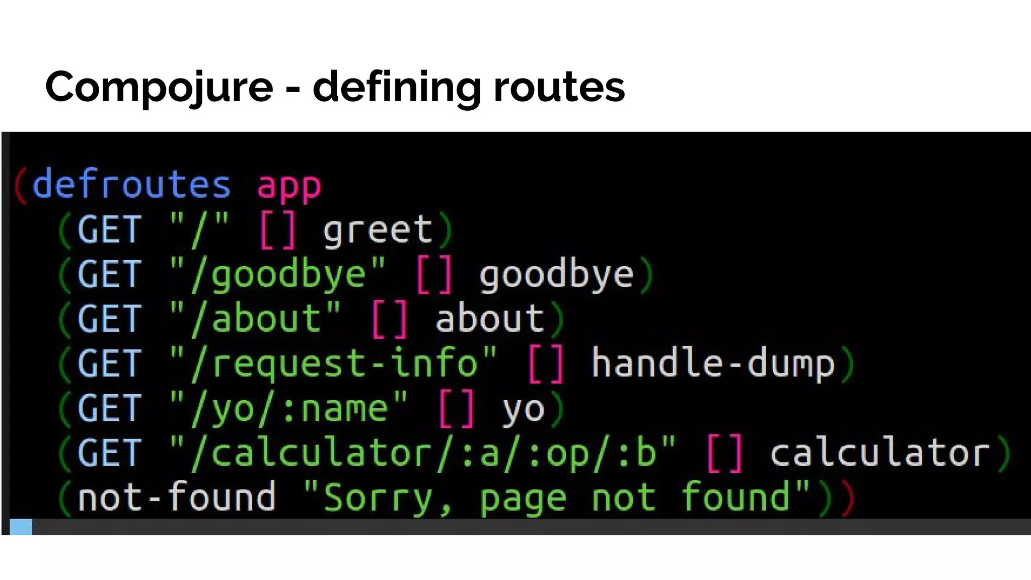 Compojure - defining routes 