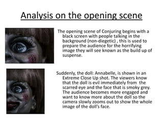 Function and Effectiveness of Film: Conjuring | PPT