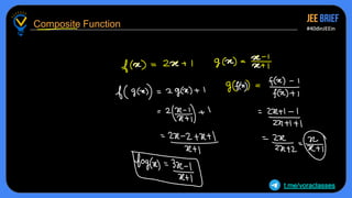 these are the notes for functions and itf for class 12 jee | PDF