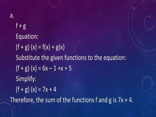 Function and Their Graphs, Operations of Function and Types of ...
