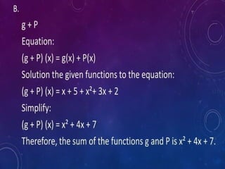 Function and Their Graphs, Operations of Function and Types of ...