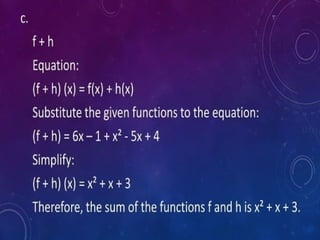 Function and Their Graphs, Operations of Function and Types of ...
