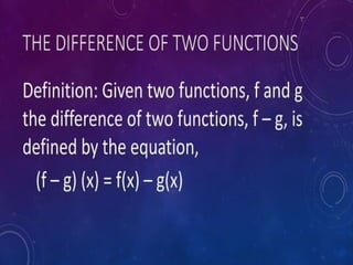 Function and Their Graphs, Operations of Function and Types of ...