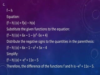 Function and Their Graphs, Operations of Function and Types of ...