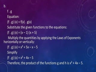 Function and Their Graphs, Operations of Function and Types of ...