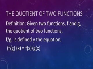 Function and Their Graphs, Operations of Function and Types of ...