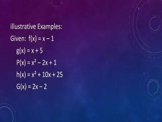 Function and Their Graphs, Operations of Function and Types of ...