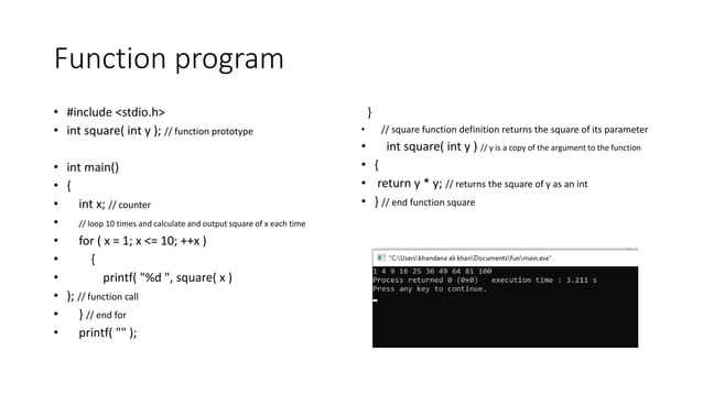 Function (rule in programming) | PPT