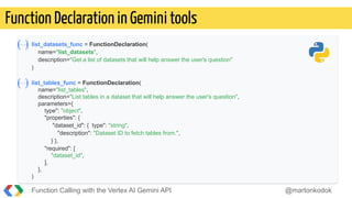 Function Calling with the Vertex AI Gemini API | PDF