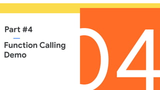 Function Calling with the Vertex AI Gemini API | PDF