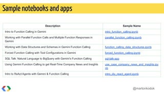 Function Calling with the Vertex AI Gemini API | PDF