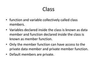 Function class in c++ | PPTX