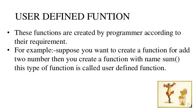 Function different types of funtion