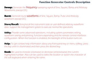 How to use a Function generator | PDF
