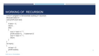 Function in c | PPSX